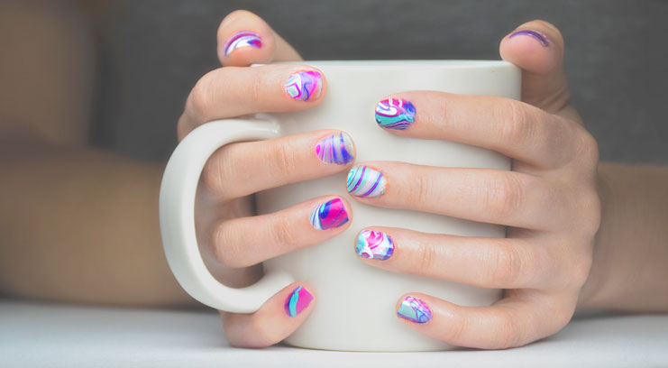 Went for a pink marble moment and ended up with premium wagyu nails 💅🥩 :  r/RedditLaqueristas