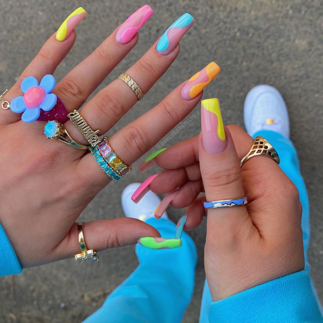 Celebrate Summer With These Cute Nail Art Designs : Fun Summer Pick n Mix  Nails