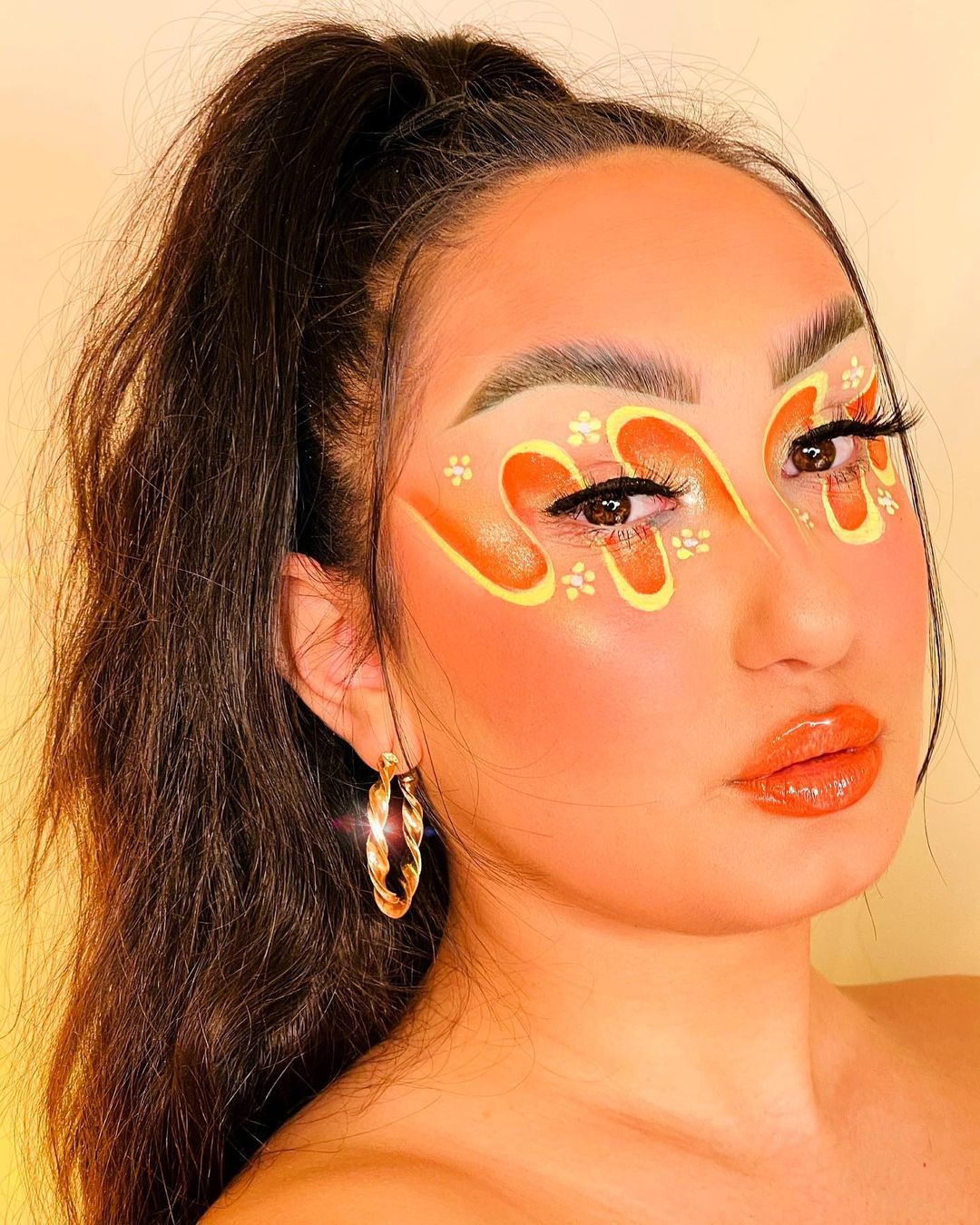 orange eye makeup