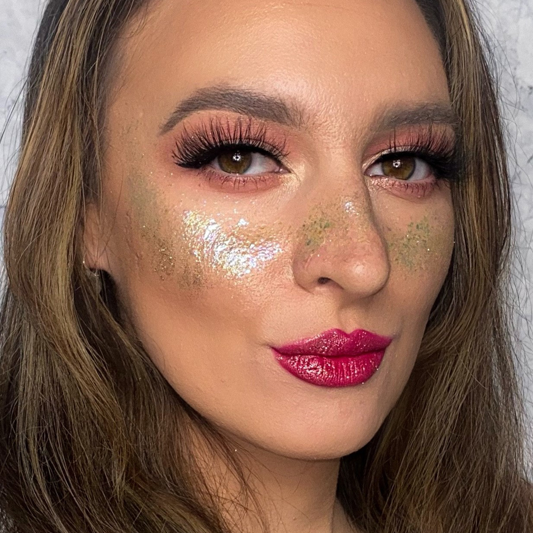 Glitter Heart Face Paint Tutorial