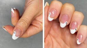 Ghost Nail Art Tutorial for Halloween