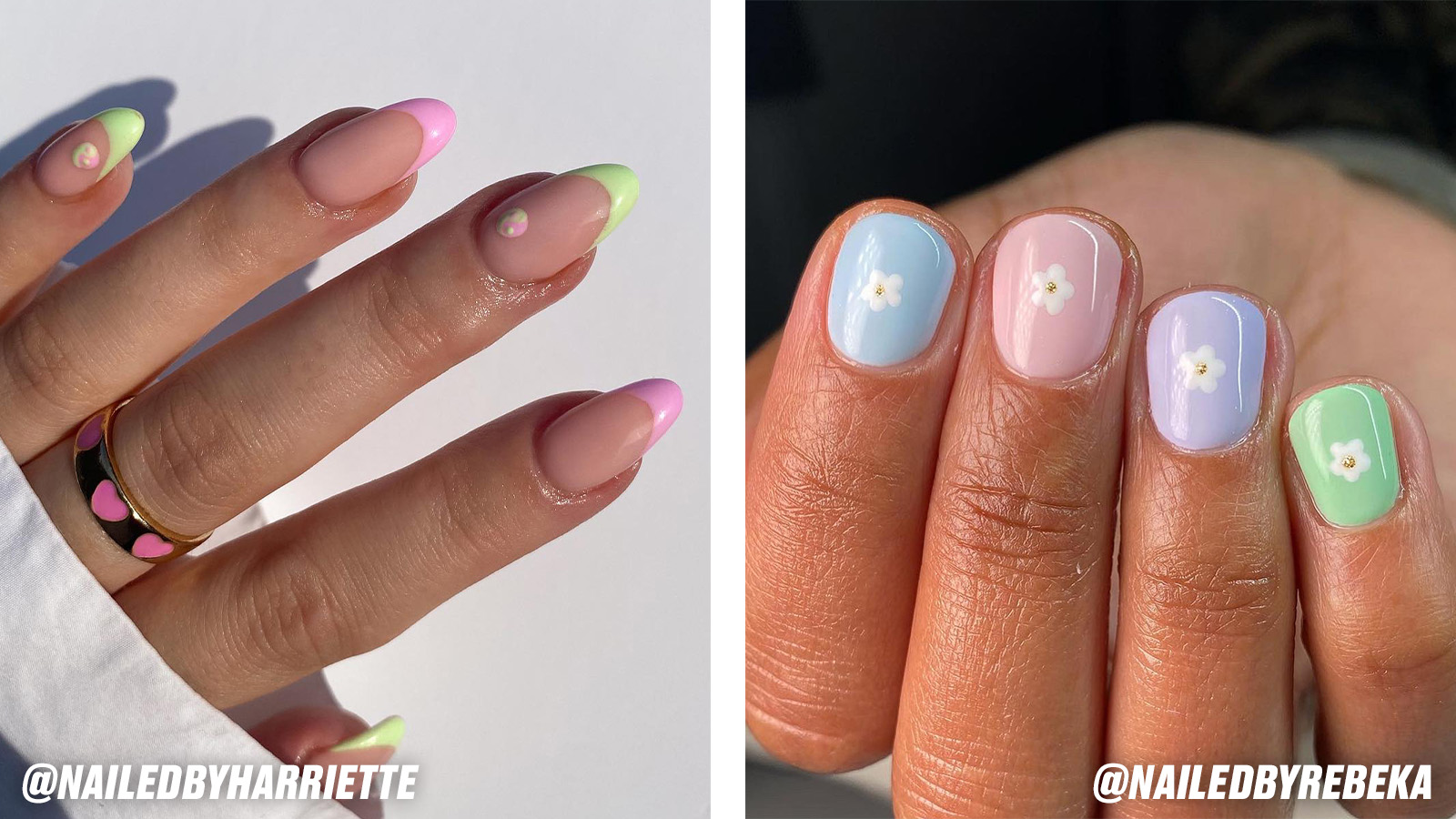 White and Pastel Nail Designs for Short Nails - wide 1