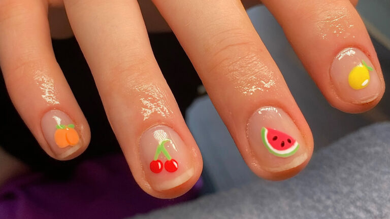 3. Peach and Orange Fruit Nail Design - wide 4