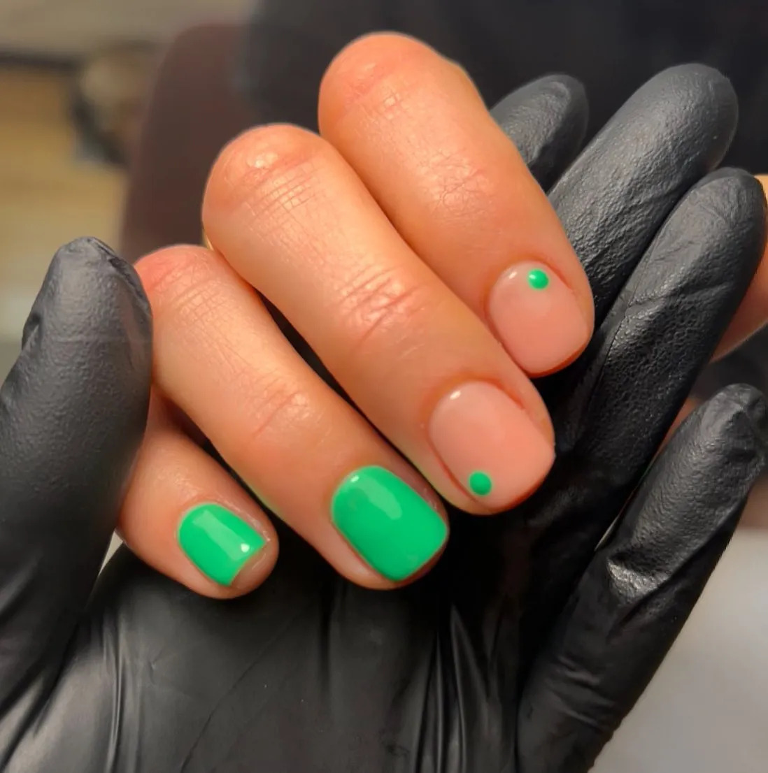 New Green Color for Nails This Season | Green nail art, September nails,  Cute gel nails