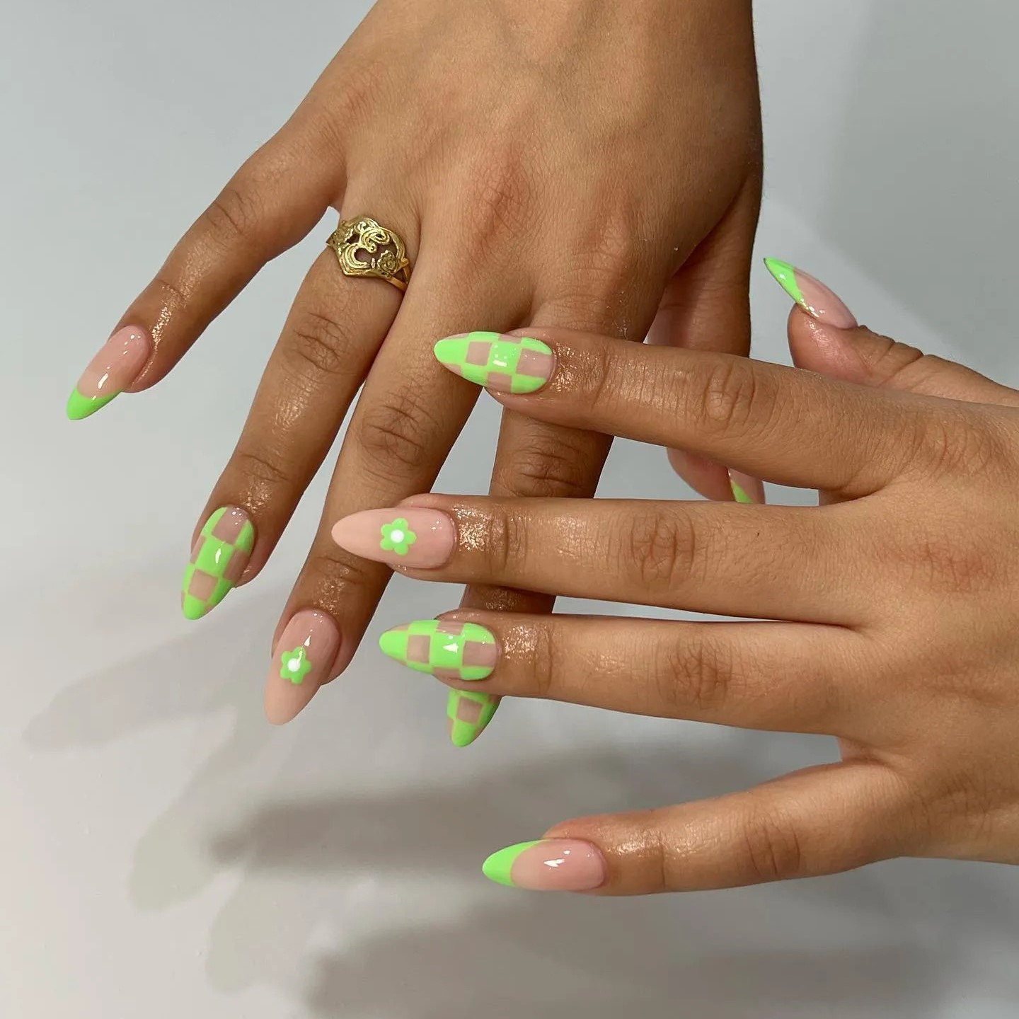 I-rush Green Neon Green Nail Polish, Bright Green Nail Polish, Glow in the  Dark Nails - Etsy | Neon nails, Neon acrylic nails, Green nails