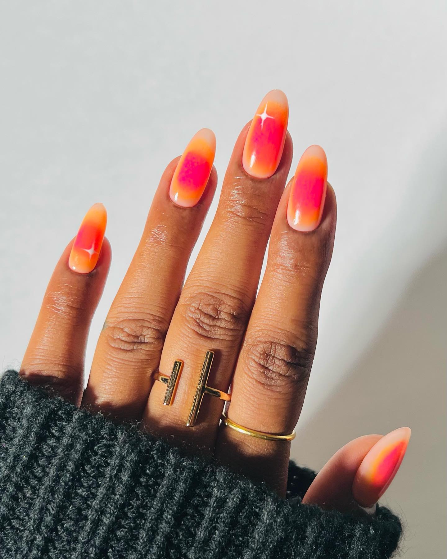 ehmkay nails: Simple Orange Gradient Nail Art