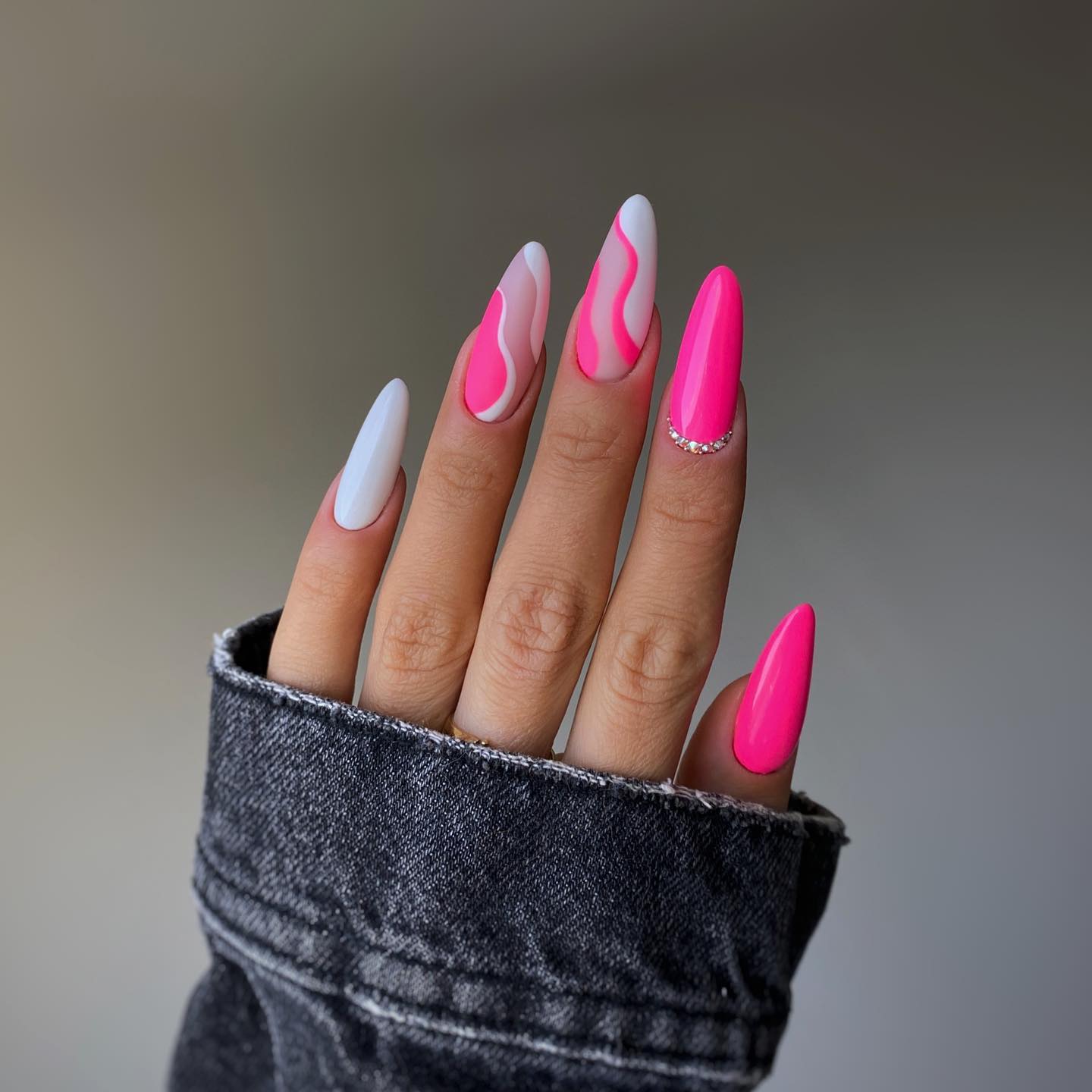 Pink glow in the clearance dark nails