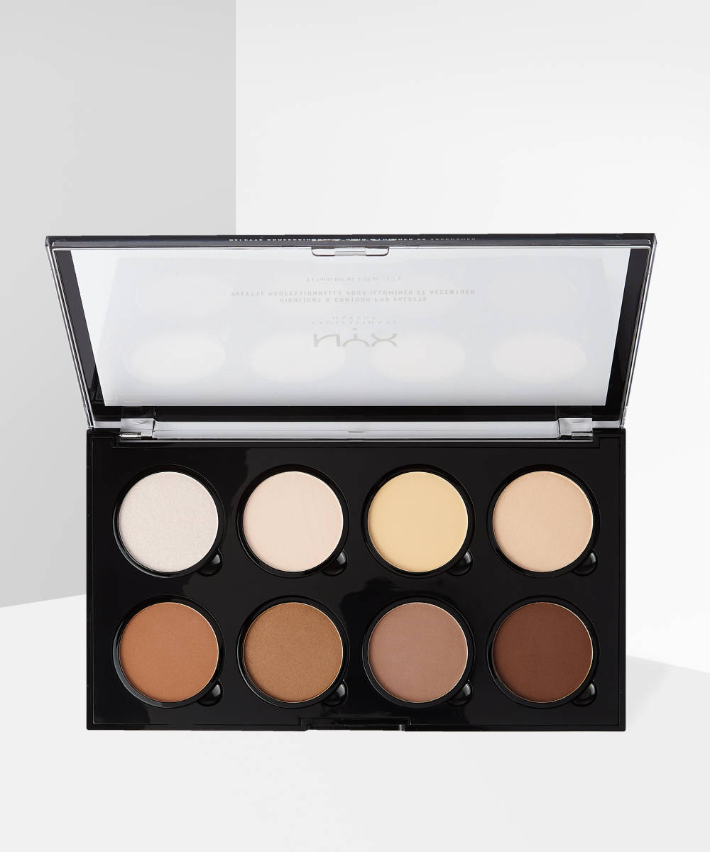 NYX Highlight & Contour Palette Highlight and Contour Pro Palette Review &  Swatches