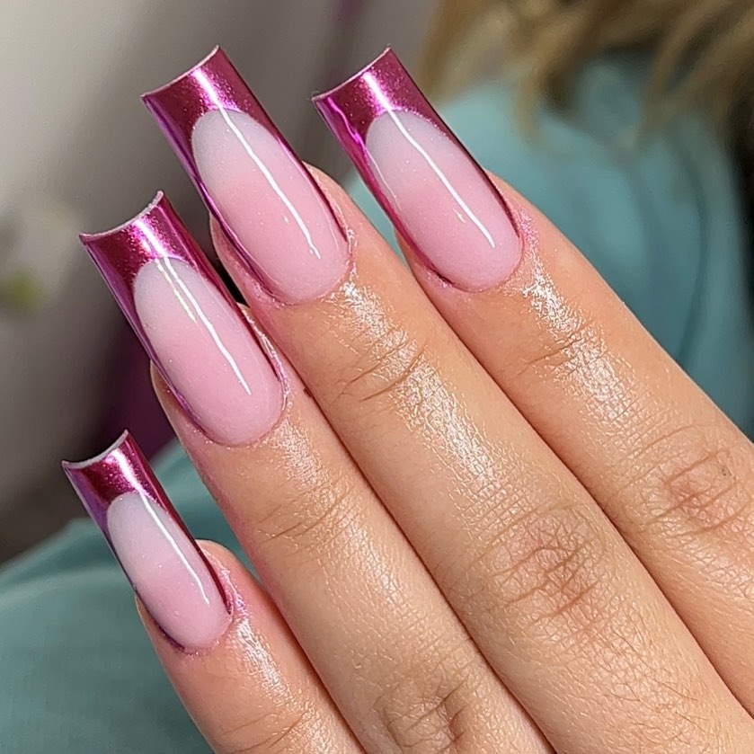 Summer Nail Designs You'll Probably Want To Wear : Deep Pink & Soft Pink  Nail Art Design