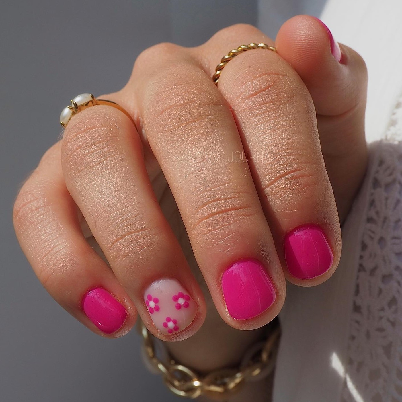 Really Pink Nail Art Design by Cute Polish | Dubai Day Spa