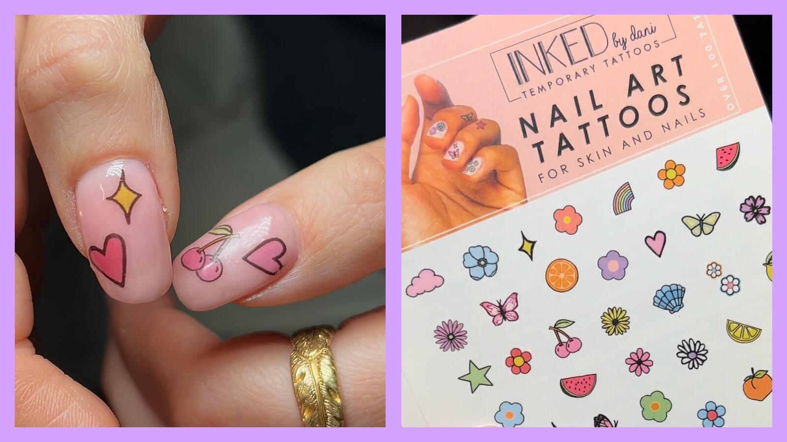 INKED By Dani x Nails By Mei Mini Temporary Tattoos & Nail Art | Urban  Outfitters New Zealand Official Site