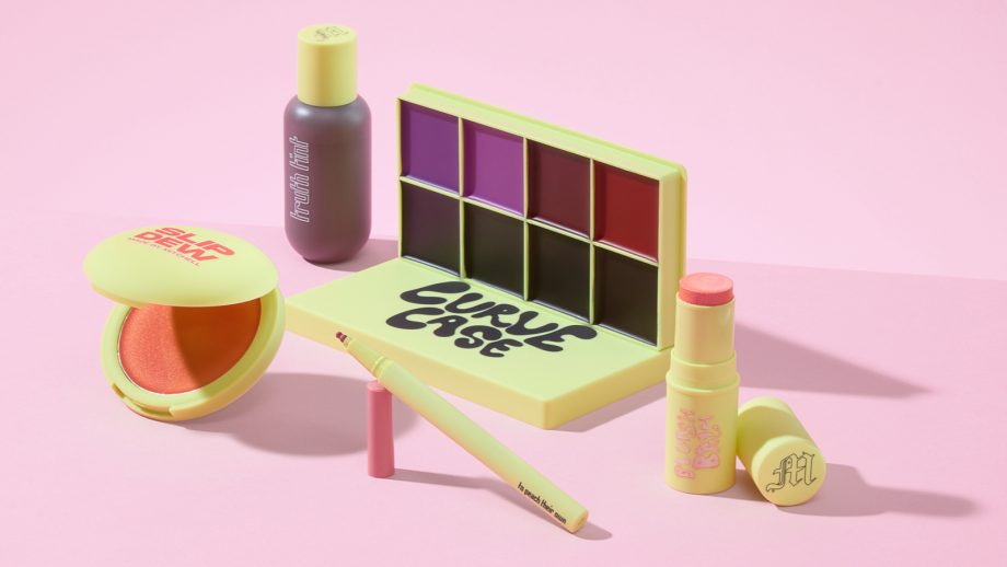 A selection of Made By Mitchell products next to each other on a pink background