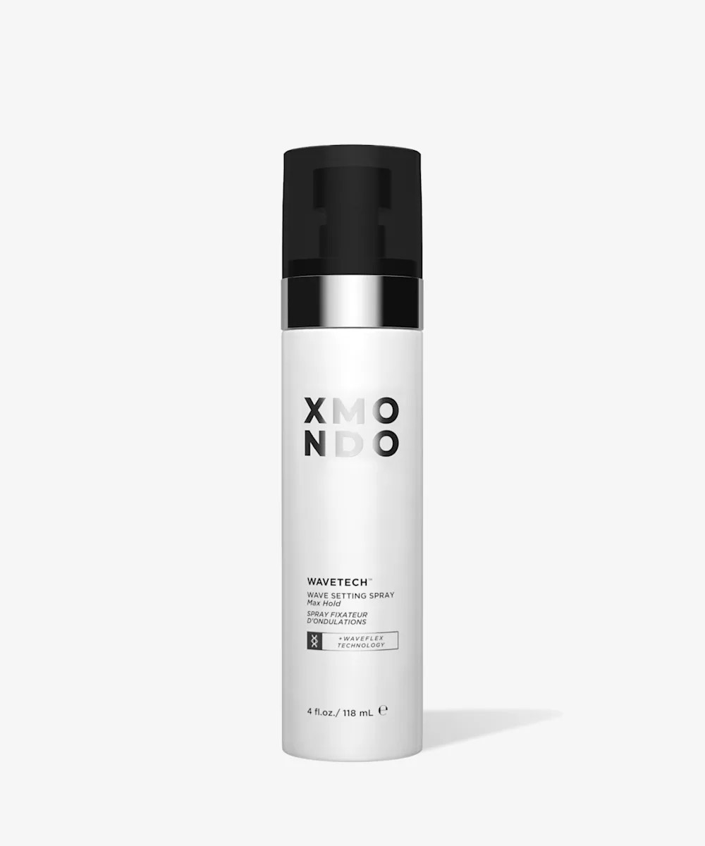 XMONDO Hair WaveTech Setting Spray bottle with white and black packaging