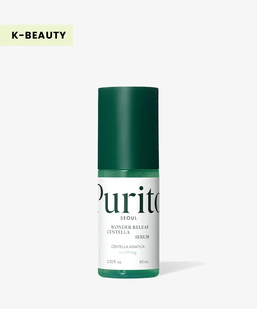 Purito Seoul Wonder Releaf Centella Serum in green and white packaging
