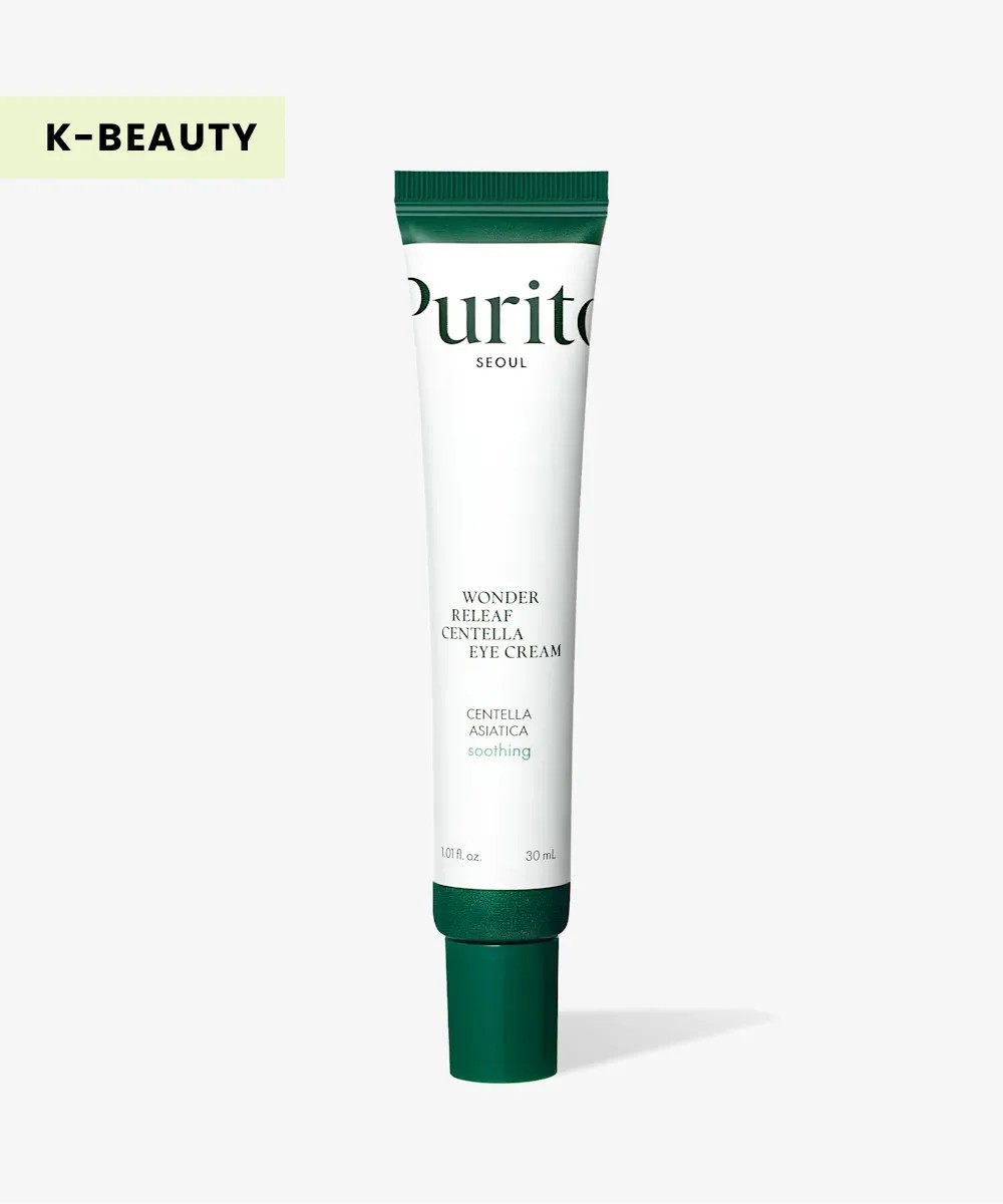 Purito Seoul Wonder Releaf Centella Eye Cream in green and white packaging