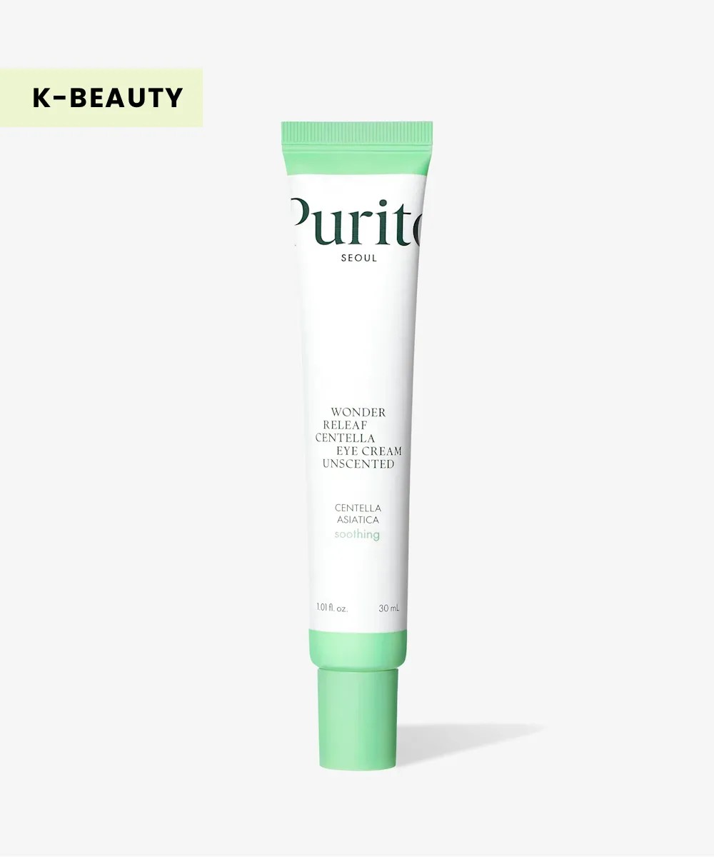 Purito Seoul Wonder Releaf Centella Eye Cream Unscented in white and light green packaging