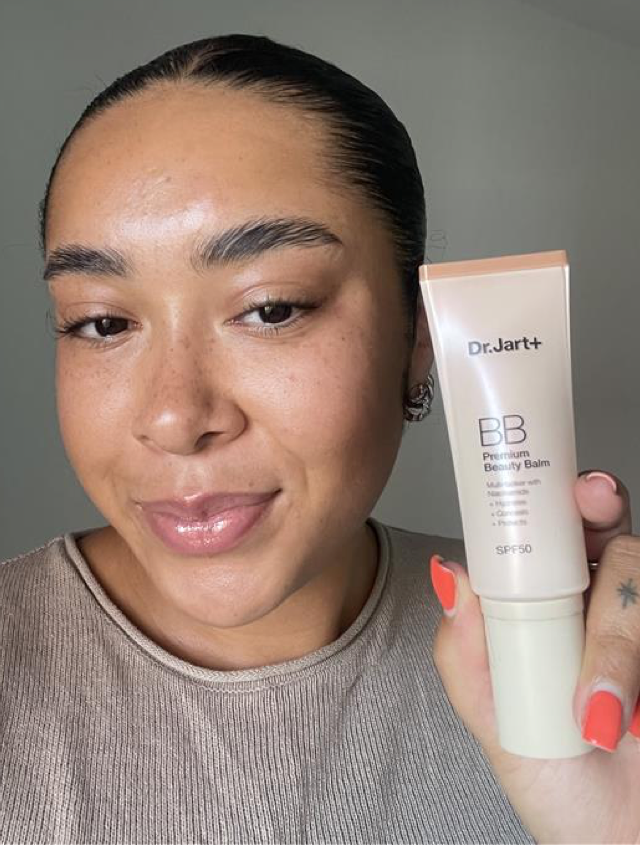 Someone holding the Dr Jart+ SPF 50 in a cream tube