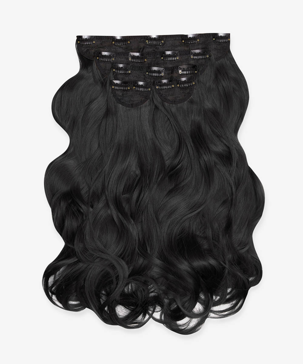 Lullabelz Super Thick 22 5 Piece Natural Wavy Clip In Extensions