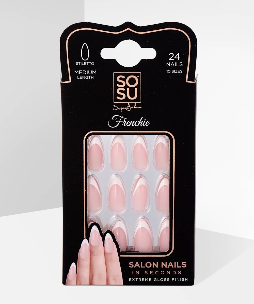 SOSU Cosmetics False Nails Stiletto Medium Frenchie