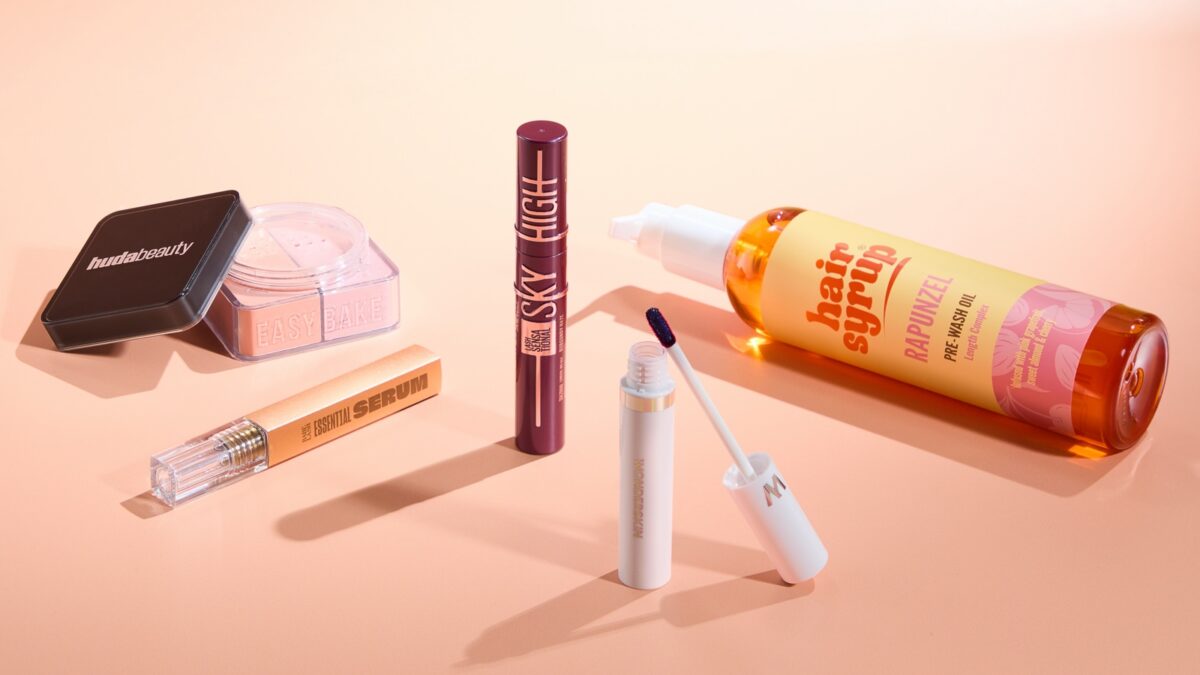 A collection of beauty products